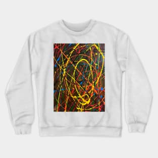 Happy lines acrylic abstract artwork Crewneck Sweatshirt